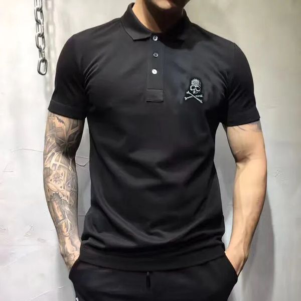 summer tee diamond skull printed polo t-shirt for men cotton short sleeve causal graphic business fashion lapel t shirt tees, White;black
summer tee diamond skull printed polo t-shirt for men cotton short sleeve causal graphic business fashion lapel t shirt tees, White;black
