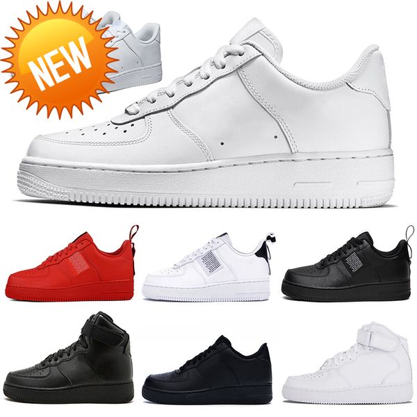 new sandals platform shoe 1 men women casual shoes 1s classic triple white utility black red mens womens trainers outdoor sports sneakers 36
