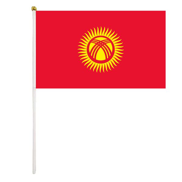 kyrgyzstan hand waving flags 14x21 cm polyester country banner with plastic flagpoles for parades sports events festival celebrations
kyrgyzstan hand waving flags 14x21 cm polyester country banner with plastic flagpoles for parades sports events festival celebrations