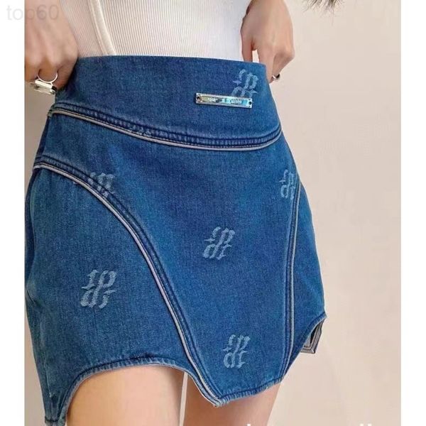skirts designer chaopai 22 spring / summer new niche design embroidery letters high waist thin irregular stitched denim skirt 479t, Black
skirts designer chaopai 22 spring / summer new niche design embroidery letters high waist thin irregular stitched denim skirt 479t, Black