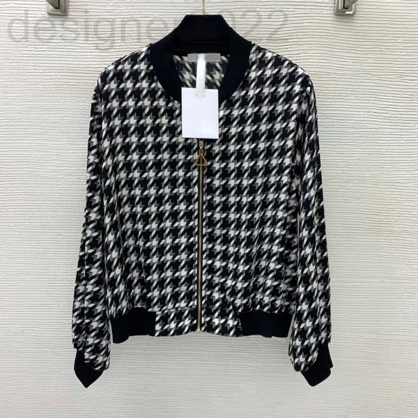 women's jackets designer quality full body black and white thousand bird plaid collar jacket baseball cardigan thin zipper s5c5, Black;brown
women's jackets designer quality full body black and white thousand bird plaid collar jacket baseball cardigan thin zipper s5c5, Black;brown