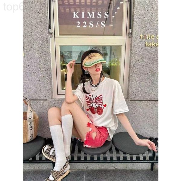 women's hoodies & sweatshirts designer chaopai 22 spring summer new sweet girl bow big cherry print sequin short sleeve t-shirt, Black
women's hoodies & sweatshirts designer chaopai 22 spring summer new sweet girl bow big cherry print sequin short sleeve t-shirt, Black