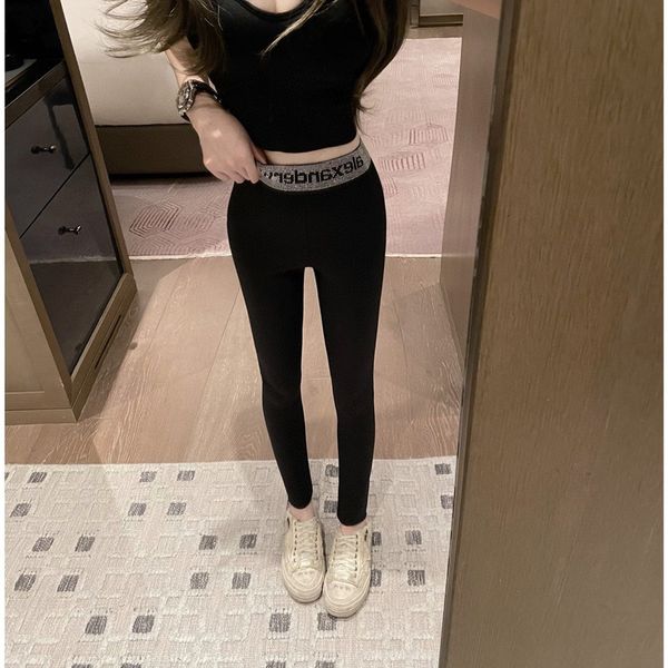 women's shorts designer aw big wang family drill slim fit elastic tight high waist leggings women show thin feet wear long pants inside, White;black
women's shorts designer aw big wang family drill slim fit elastic tight high waist leggings women show thin feet wear long pants inside, White;black
