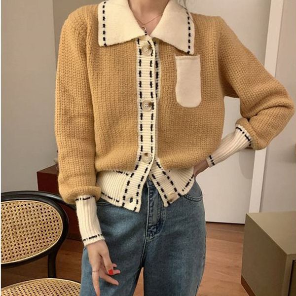women's fur faux fur retro contrast cropped striped cardigan autumn winter sweater women casual knitted jacket pull lazy y2k sueters mu, Black
women's fur faux fur retro contrast cropped striped cardigan autumn winter sweater women casual knitted jacket pull lazy y2k sueters mu, Black