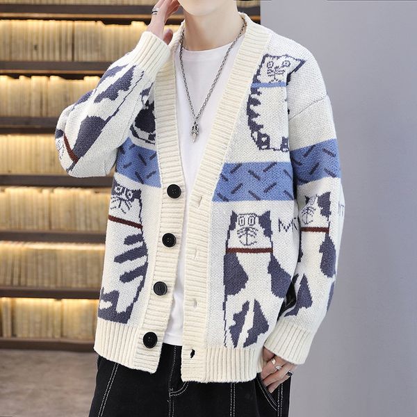 men's jackets autumn winter men sweater coat cardigans long sleeve mens vneck sweaters loose solid button fit knitting casual clothing, Black;brown
men's jackets autumn winter men sweater coat cardigans long sleeve mens vneck sweaters loose solid button fit knitting casual clothing, Black;brown