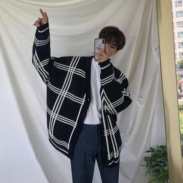 men's jackets autumn and winter sweater men retro cardigan loose casual korean vneck plaid line cardigan sweater men's knit winter, Black;brown
men's jackets autumn and winter sweater men retro cardigan loose casual korean vneck plaid line cardigan sweater men's knit winter, Black;brown