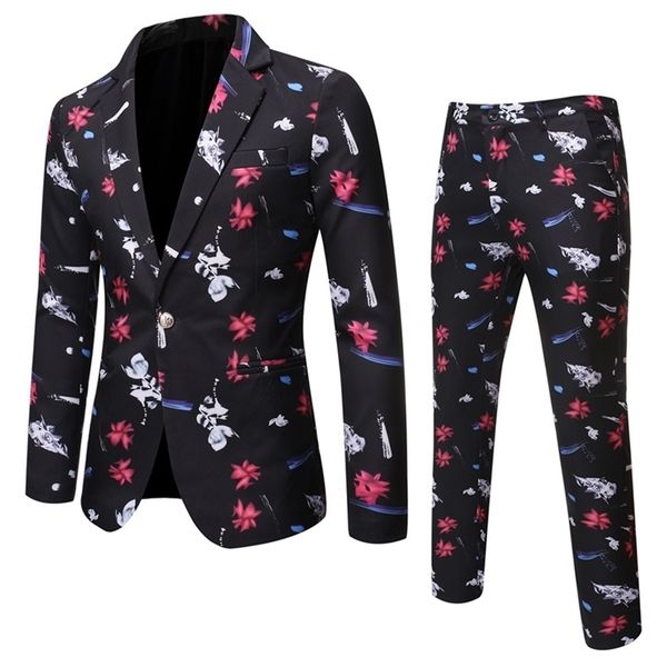 men's suits blazers fashion men print set winter pants 2 pieces coat for wedding and party dress 2 colors 220826, White;black
men's suits blazers fashion men print set winter pants 2 pieces coat for wedding and party dress 2 colors 220826, White;black