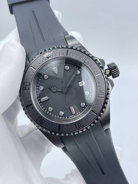 44mm mens watches full black rubber strap automatic mechanical stainless steel wristwatches high qualtiy business designer waterproof man wr, Slivery;brown
44mm mens watches full black rubber strap automatic mechanical stainless steel wristwatches high qualtiy business designer waterproof man wr, Slivery;brown