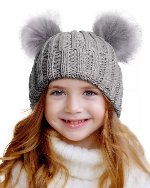 double pom pom thread beanie caps baby girl winter hat warm outdoor cute parent-child children knitted cap for kids, Blue;gray
double pom pom thread beanie caps baby girl winter hat warm outdoor cute parent-child children knitted cap for kids, Blue;gray