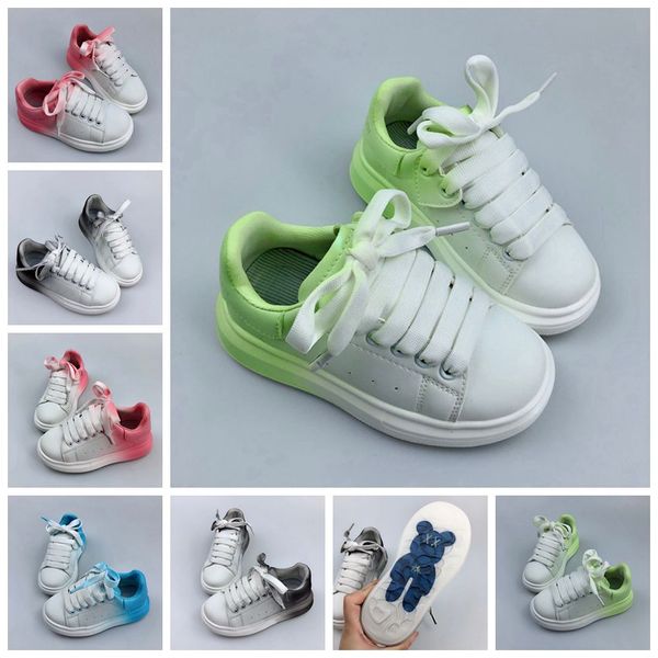 fashion kids shoes gradient basketball shoe pink blue gray fluorescent green baby sneaker rubber sole soft calfskin leather lace-up trainers, Black
fashion kids shoes gradient basketball shoe pink blue gray fluorescent green baby sneaker rubber sole soft calfskin leather lace-up trainers, Black