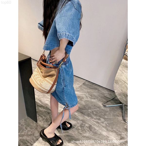 women's tracksuits designer chaopai 22ss summer new style jeans drawstring suit skirt nwfd, Gray
women's tracksuits designer chaopai 22ss summer new style jeans drawstring suit skirt nwfd, Gray