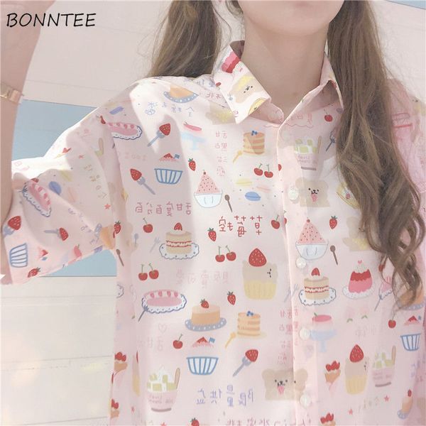 women's blouses shirts shirts women short sleeve print lovely loose korean style summer fashion feminino blouses prevalent sweet turndo, White
women's blouses shirts shirts women short sleeve print lovely loose korean style summer fashion feminino blouses prevalent sweet turndo, White