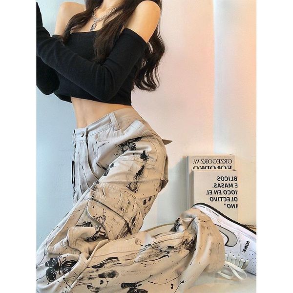cargo pants women ink splash tie dye butterfly y2k women spring straight high waist pants vintage streetwear women lp220826, Black;white
cargo pants women ink splash tie dye butterfly y2k women spring straight high waist pants vintage streetwear women lp220826, Black;white