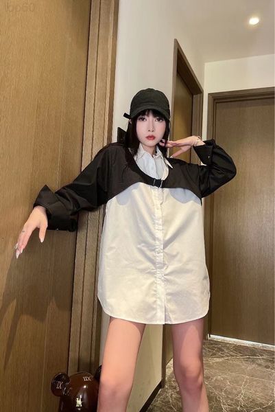 casual dresses designer fashion brand design sense a small number of camisoles fake two-piece blouses women's early autumn new color co, Black;gray
casual dresses designer fashion brand design sense a small number of camisoles fake two-piece blouses women's early autumn new color co, Black;gray