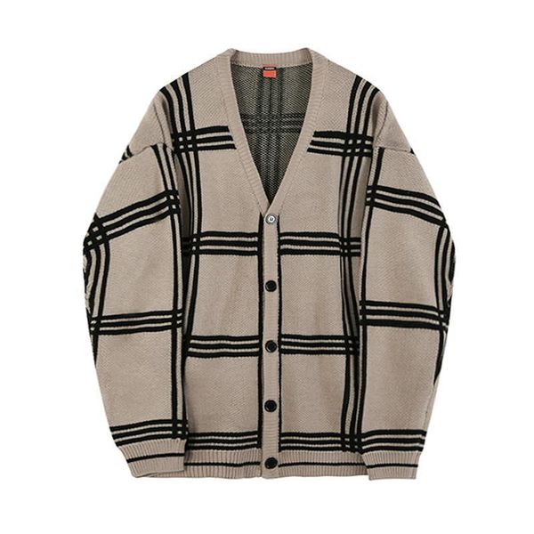 men's jackets dimi korean vneck plaid line cardigan sweater knit winter coats autumn men retro loose casual 220826, Black;brown
men's jackets dimi korean vneck plaid line cardigan sweater knit winter coats autumn men retro loose casual 220826, Black;brown
