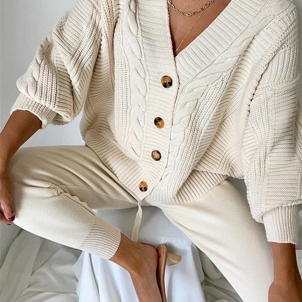 women's two piece pants tyhru women knitting 2pieces sweater suit hemp flower vneck singlebreasted cardigan pants lady winter sweater s, White
women's two piece pants tyhru women knitting 2pieces sweater suit hemp flower vneck singlebreasted cardigan pants lady winter sweater s, White