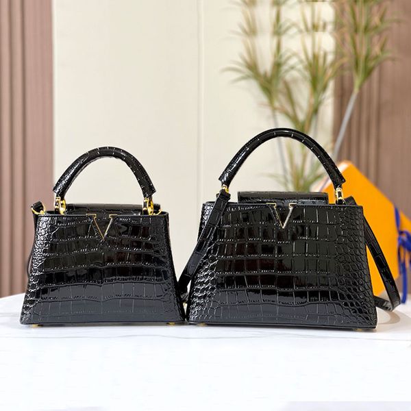 fashion capucines handbags purse women crossbody bags solid color shoulder real leather gold hardware alligator pattern brand letters
fashion capucines handbags purse women crossbody bags solid color shoulder real leather gold hardware alligator pattern brand letters