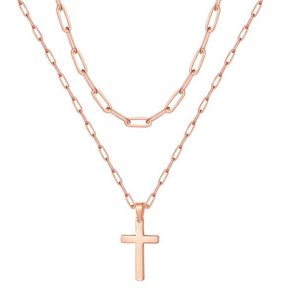 healthy necklaces layered cross necklace for women stainless steel gold sier black rose layering paperclip chain pendant simple ammkp, Silver
healthy necklaces layered cross necklace for women stainless steel gold sier black rose layering paperclip chain pendant simple ammkp, Silver
