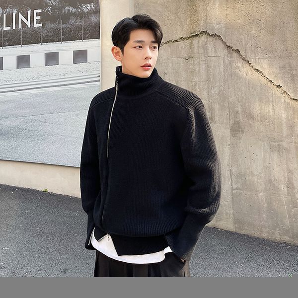 men's jackets oblique zipper turtleneck cardigan sweater for men women japan korean streetwear fashion casual sweater coat man knit jac, Black;brown
men's jackets oblique zipper turtleneck cardigan sweater for men women japan korean streetwear fashion casual sweater coat man knit jac, Black;brown