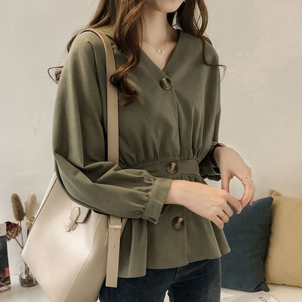 women's blouses shirts fashion woman v neck blouses ladies elegant long sleeve slim button shirt autumn kimono ruffled hem shirts 22082, White
women's blouses shirts fashion woman v neck blouses ladies elegant long sleeve slim button shirt autumn kimono ruffled hem shirts 22082, White