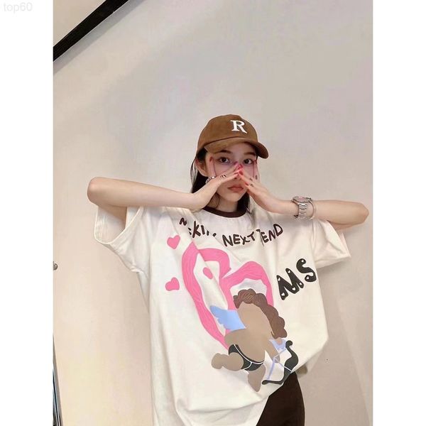 women's hoodies & sweatshirts designer fashion brand 22 spring / summer new niche design love cupid cartoon printed short sleeve t-shir, Black
women's hoodies & sweatshirts designer fashion brand 22 spring / summer new niche design love cupid cartoon printed short sleeve t-shir, Black