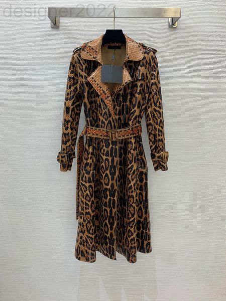 women's trench coats designer snake skin leopard print lapel long sleeve bright face windbreaker medium coat huni, Tan;black
women's trench coats designer snake skin leopard print lapel long sleeve bright face windbreaker medium coat huni, Tan;black