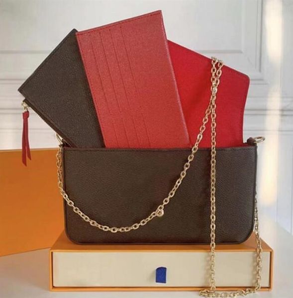 3 pcs set womens wallet shoulder bags designer chain handbags crossbody bag menger purses s flower letter checkers with944472, Red;black
3 pcs set womens wallet shoulder bags designer chain handbags crossbody bag menger purses s flower letter checkers with944472, Red;black
