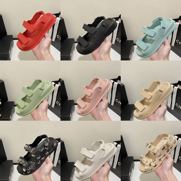 women sandal mini double letter rubber c slide slipper summer luxury designer sandals flat mule platform shoes fashion adjustable buckle bea, Black
women sandal mini double letter rubber c slide slipper summer luxury designer sandals flat mule platform shoes fashion adjustable buckle bea, Black