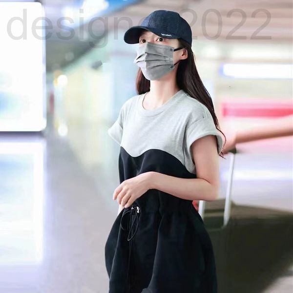 casual dresses designer summer product two pieces of dress color matching drawstring puffy skirt short sleeve waist women's thin w5p8, Black;gray
casual dresses designer summer product two pieces of dress color matching drawstring puffy skirt short sleeve waist women's thin w5p8, Black;gray