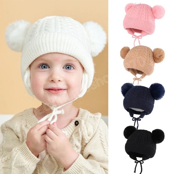 pompom kids winter hat with earflap plush lining knitted baby hats infant beanie toddler bonnet boys girls accessories, Yellow
pompom kids winter hat with earflap plush lining knitted baby hats infant beanie toddler bonnet boys girls accessories, Yellow