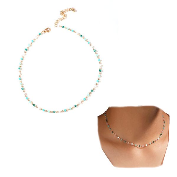 necklace beaded necklaces asphire bohemian choker dainty green cubic crystal boho summer beach jewelry prom party festival gift for wom amsq, Silver
necklace beaded necklaces asphire bohemian choker dainty green cubic crystal boho summer beach jewelry prom party festival gift for wom amsq, Silver