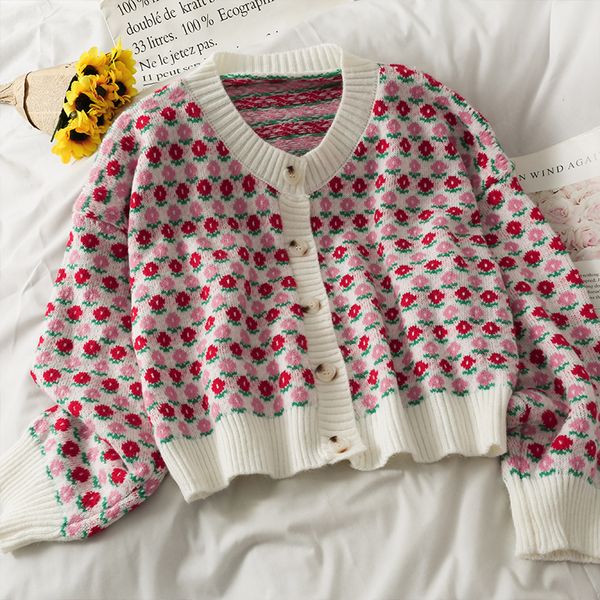 women's fur faux fur autumn sweet retro contrast o neck long sleeve plant flowers knitted cardigan pink flower sweaters sueters de muj, Black
women's fur faux fur autumn sweet retro contrast o neck long sleeve plant flowers knitted cardigan pink flower sweaters sueters de muj, Black