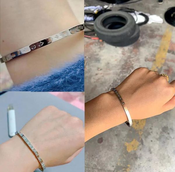 engraved titanium steel bracelet designer charms love bracelet luxury bangles cjeweler bijoux for mens womens -11, Golden;silver
engraved titanium steel bracelet designer charms love bracelet luxury bangles cjeweler bijoux for mens womens -11, Golden;silver