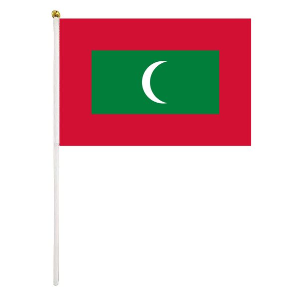 maldives hand waving flags 14x21 cm polyester country banner with plastic flagpoles for parades sports events festival celebrations
maldives hand waving flags 14x21 cm polyester country banner with plastic flagpoles for parades sports events festival celebrations