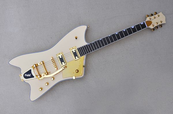 factory custom milk yellow electric guitar rosewood fretboard gold hardware tremolo system can be customized
factory custom milk yellow electric guitar rosewood fretboard gold hardware tremolo system can be customized