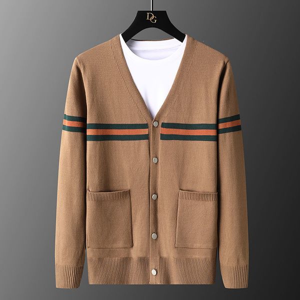 men's jackets knitted v collar male sweaters luxury color contrast casual mens sweaters fashion loose man sweater plus size ropa hombre, Black;brown
men's jackets knitted v collar male sweaters luxury color contrast casual mens sweaters fashion loose man sweater plus size ropa hombre, Black;brown
