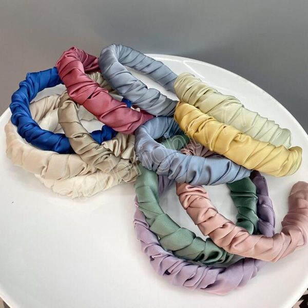 fashion women headband solid color headwear pleated turban autumn hairband hair accessories, Slivery;white
fashion women headband solid color headwear pleated turban autumn hairband hair accessories, Slivery;white
