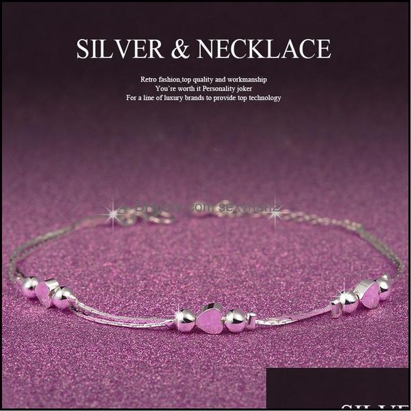 beaded strands bracelets bangles fashion 925 sliver jewelry heart charm drop delivery 2021 sexyhanz dhm2l, Black
beaded strands bracelets bangles fashion 925 sliver jewelry heart charm drop delivery 2021 sexyhanz dhm2l, Black