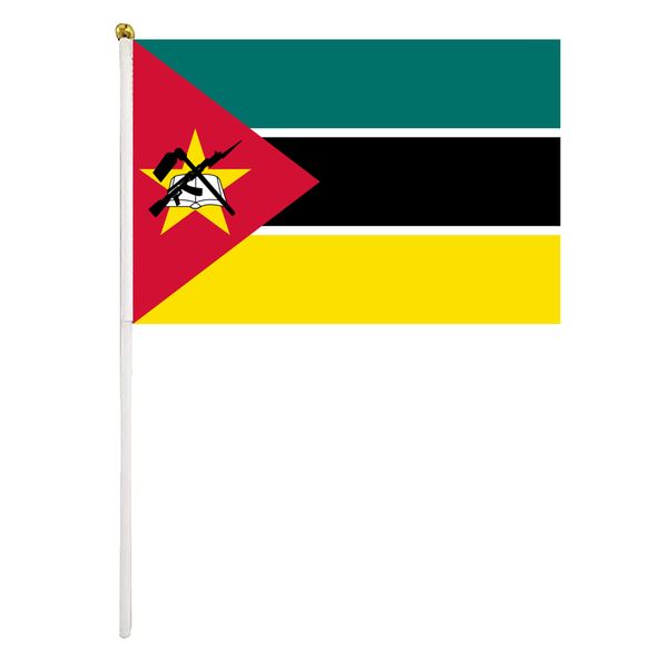 mozambique hand waving flags 14x21 cm polyester country banner with plastic flagpoles for parades sports events festival celebrations
mozambique hand waving flags 14x21 cm polyester country banner with plastic flagpoles for parades sports events festival celebrations