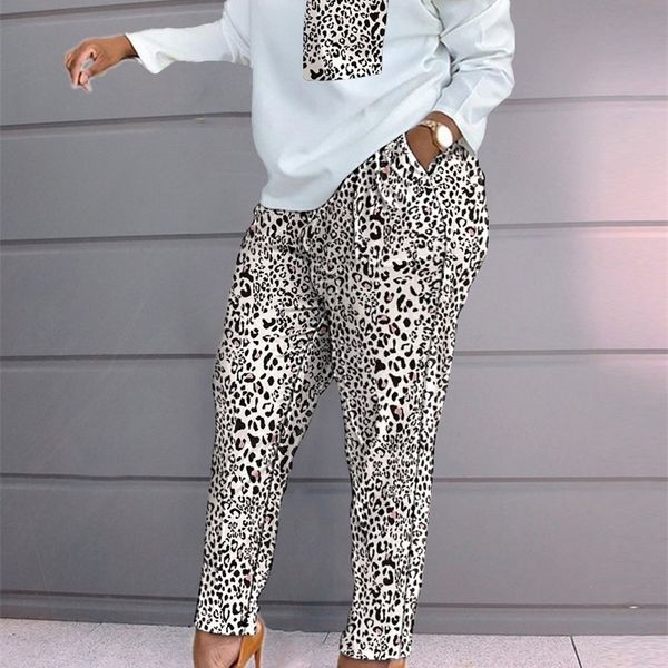 women's two piece pants set of women spring autumn two pieces casual female print loose pants matching suit streetwear long sleeve and, White
women's two piece pants set of women spring autumn two pieces casual female print loose pants matching suit streetwear long sleeve and, White