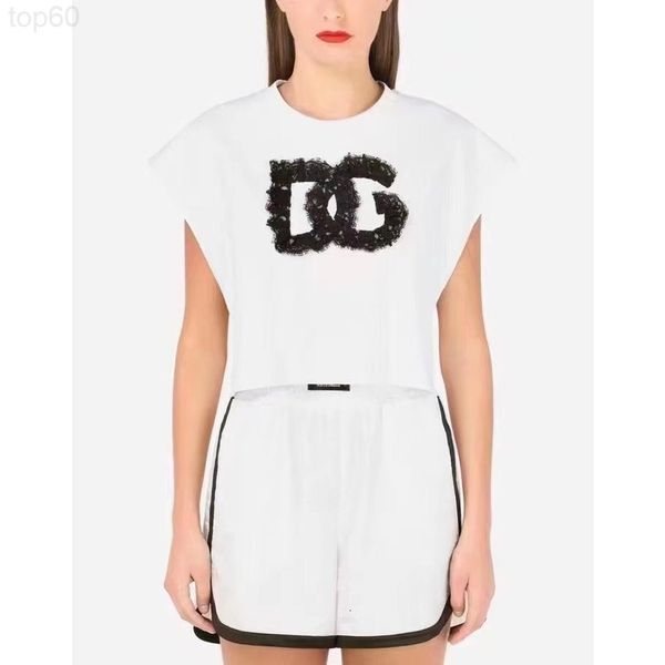 women's hoodies & sweatshirts designer chao brand 22 spring / summer new lace letter white t-shirt loose vest age reducing short top, Black
women's hoodies & sweatshirts designer chao brand 22 spring / summer new lace letter white t-shirt loose vest age reducing short top, Black