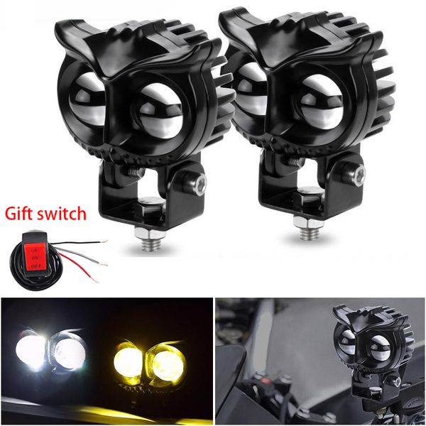 motorcycle lighting led headlight fisheye lens dual color moto external light 6000k 3000k driving fog lights auxiliary spotlight lamp
motorcycle lighting led headlight fisheye lens dual color moto external light 6000k 3000k driving fog lights auxiliary spotlight lamp