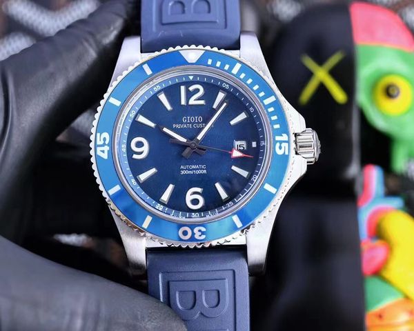 mens automatic mechanical watch blue black ceramic rubber302155, Slivery;brown
mens automatic mechanical watch blue black ceramic rubber302155, Slivery;brown