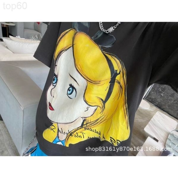 women's hoodies & sweatshirts designer chaopai 22ss summer new niche design foreign wash grey fairy tale girl large print short sleeve, Black
women's hoodies & sweatshirts designer chaopai 22ss summer new niche design foreign wash grey fairy tale girl large print short sleeve, Black