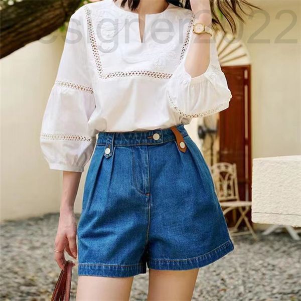 women's shorts designer the same denim shorts of luo's family women's high-grade sense fashionable piece high waist loose a, White;black
women's shorts designer the same denim shorts of luo's family women's high-grade sense fashionable piece high waist loose a, White;black