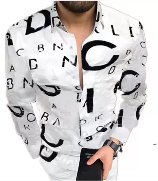 new letter printing shirt summer slim fit men's fashion long sleeve hawaii casual shirts male clothing a02, White;black
new letter printing shirt summer slim fit men's fashion long sleeve hawaii casual shirts male clothing a02, White;black