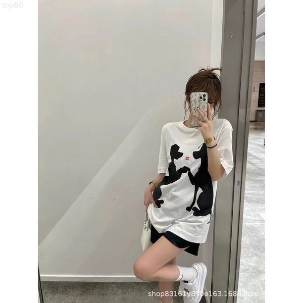 women's hoodies & sweatshirts designer chao brand 22sss summer new personalized double dog front and back print versatile short sleeve, Black
women's hoodies & sweatshirts designer chao brand 22sss summer new personalized double dog front and back print versatile short sleeve, Black