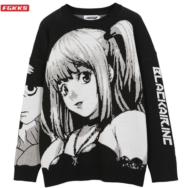 men's sweaters fgkks mens hip hop streetwear harajuku sweater vintage japanese style anime girl knitted cotton pullover male 220826, White;black
men's sweaters fgkks mens hip hop streetwear harajuku sweater vintage japanese style anime girl knitted cotton pullover male 220826, White;black