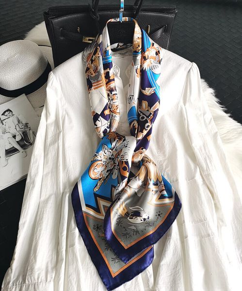 100% silk scarf shawl wraps large square cape accessories robot pattern 110cm, Blue;gray
100% silk scarf shawl wraps large square cape accessories robot pattern 110cm, Blue;gray