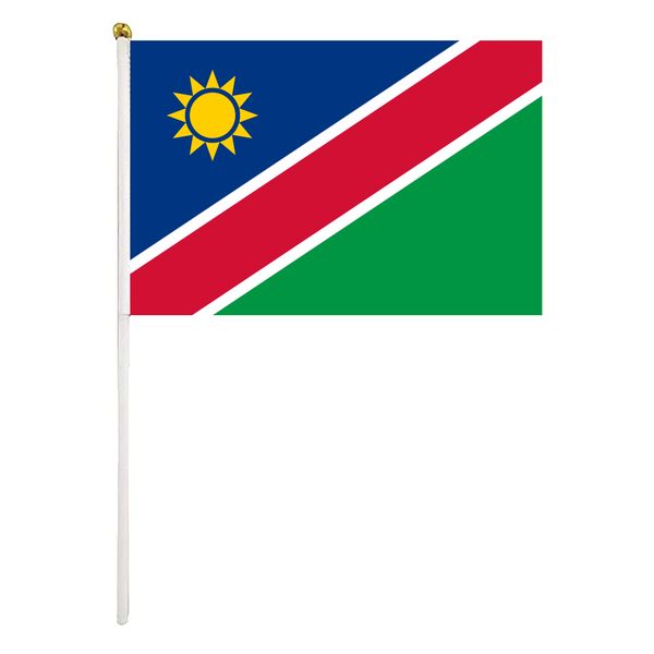 namibia hand waving flags 14x21 cm polyester country banner with plastic flagpoles for parades sports events festival celebrations
namibia hand waving flags 14x21 cm polyester country banner with plastic flagpoles for parades sports events festival celebrations